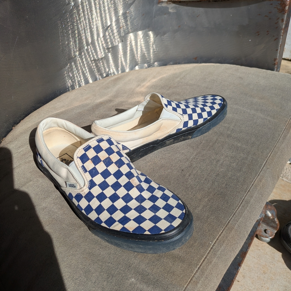 Vans Blue and White Checkerboard Slip-ons - Picture 5 of 6
